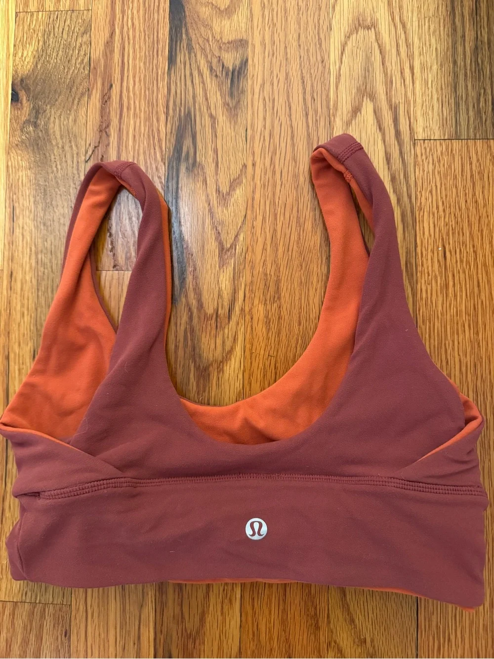 lululemon athletica Reversible Scoop Sports Bra in Brick and Rust